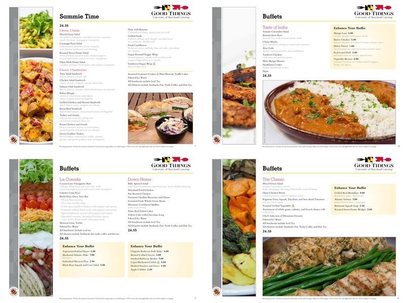 University of Maryland South Campus Dining Hall Menu