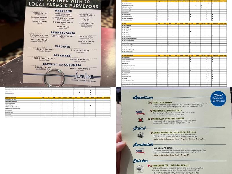 Silver Diner Menu
