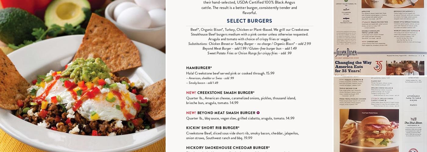 Silver Diner Menu