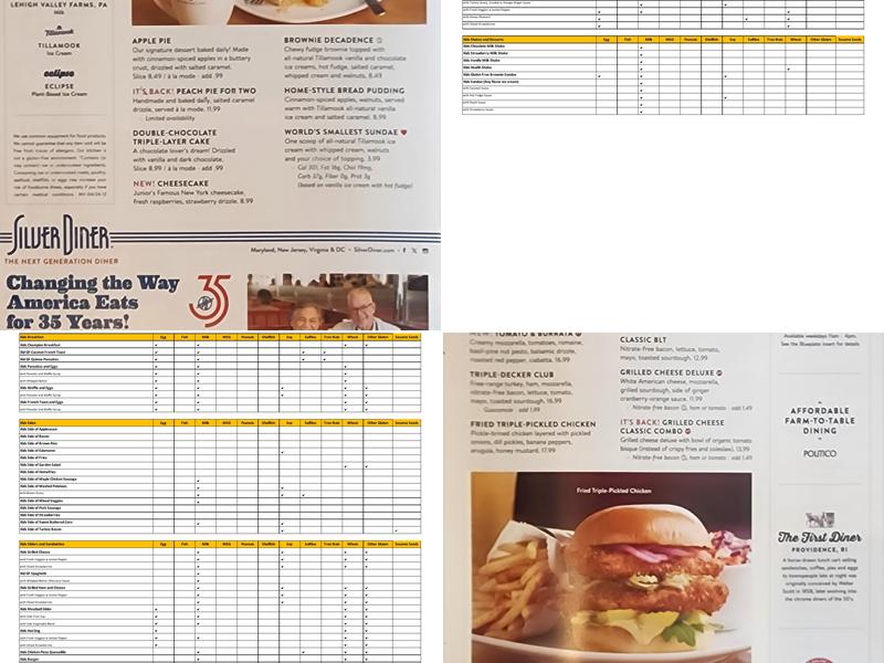 Silver Diner Menu