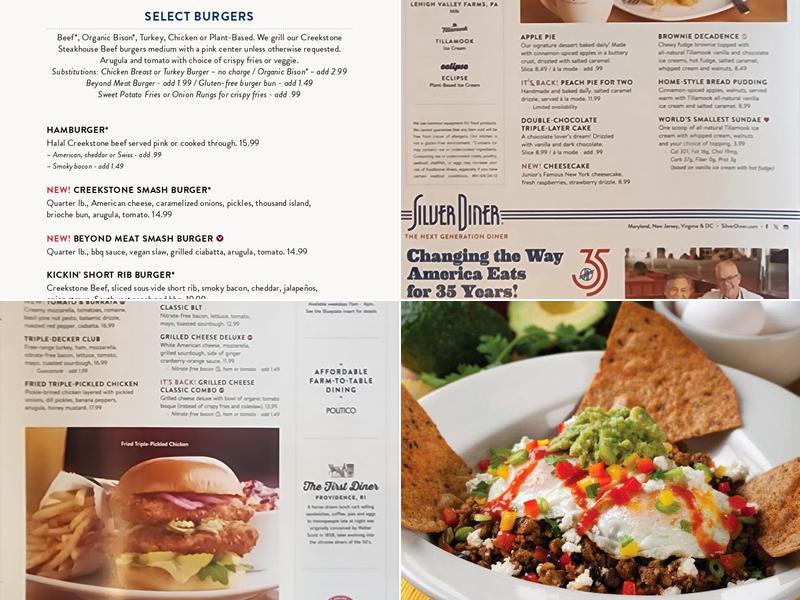 Silver Diner Menu