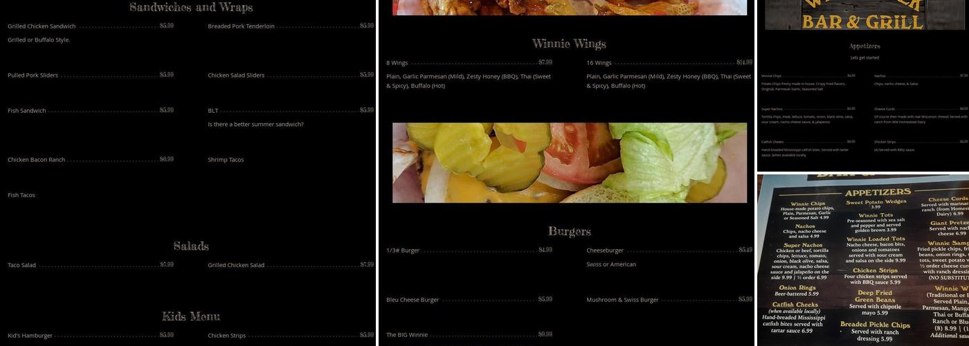 Winneshiek Bar & Grill Menu