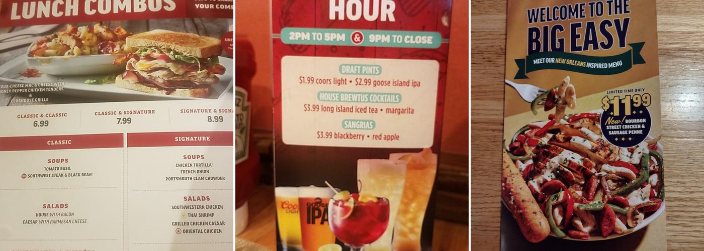 Applebee's Grill + Bar Menu