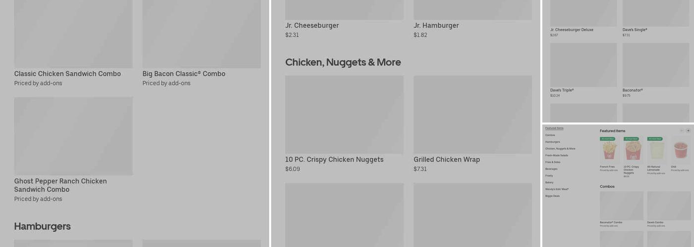 Wendy's Menu