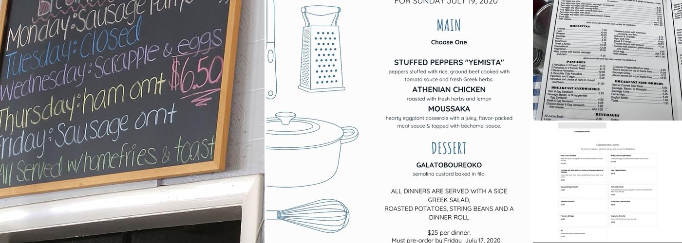 Nick's Diner Menu