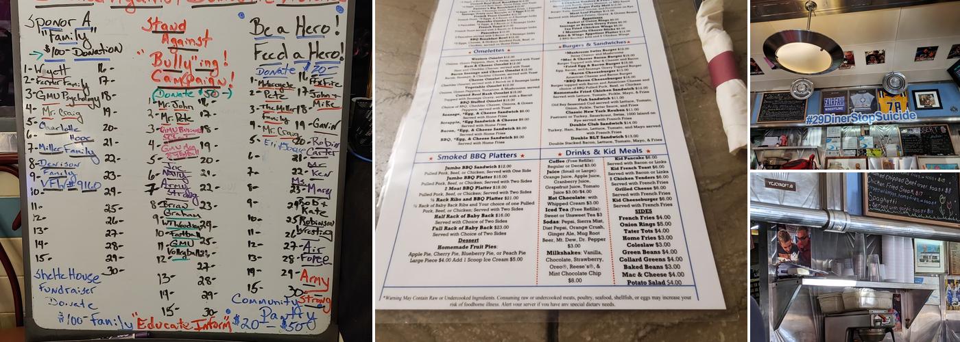 29 Diner Menu