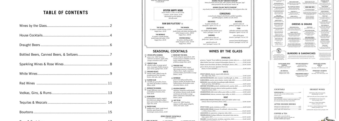 Clyde's of Georgetown Menu