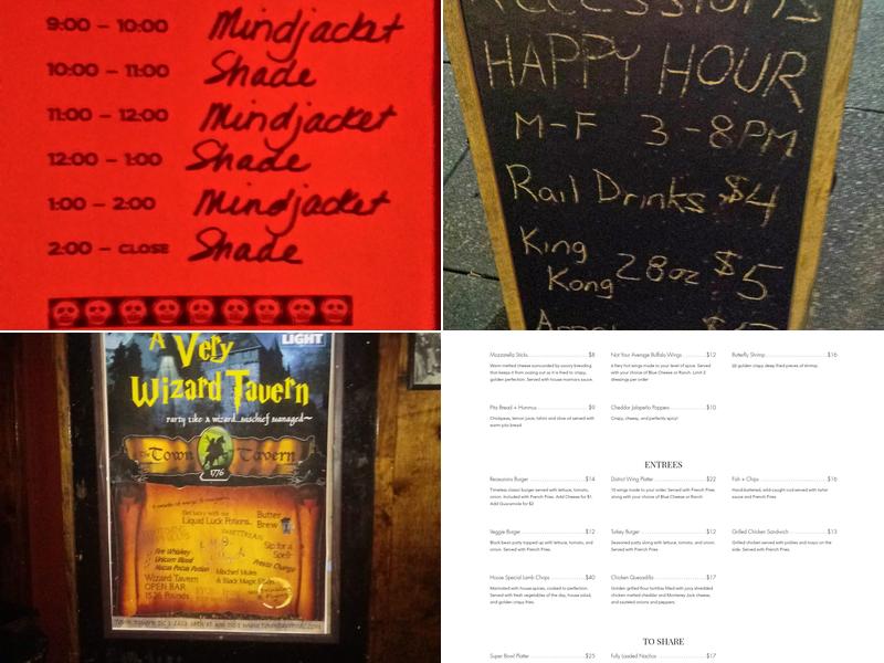 Recessions Bar and Grill Menu