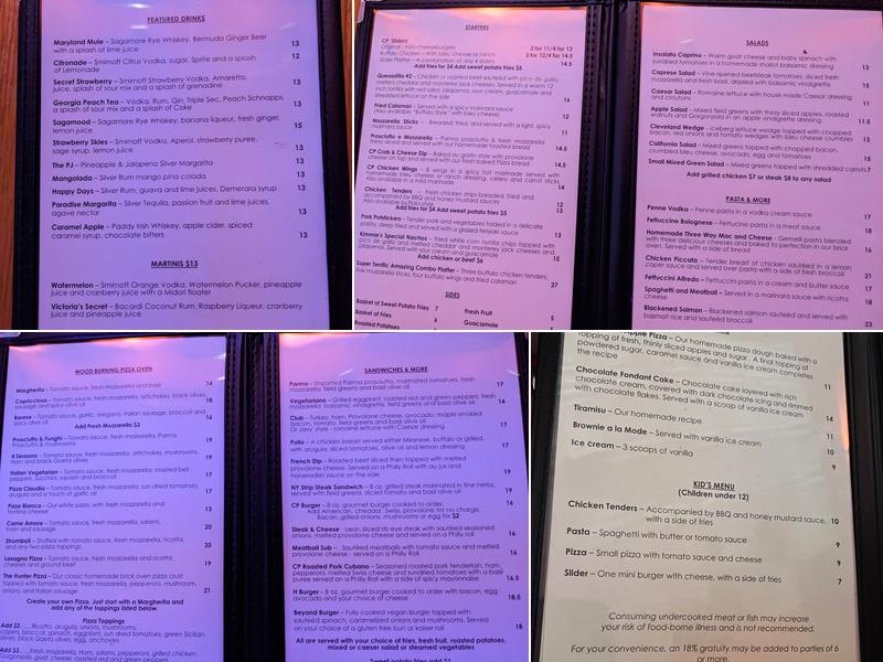 Cleveland Park Bar and Grill Menu