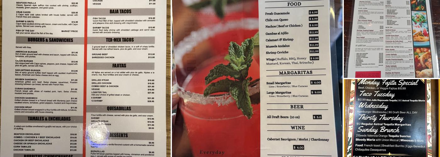 San Antonio Bar & Grill Menu