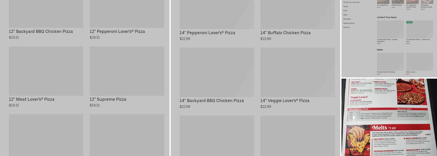 Pizza Hut Menu
