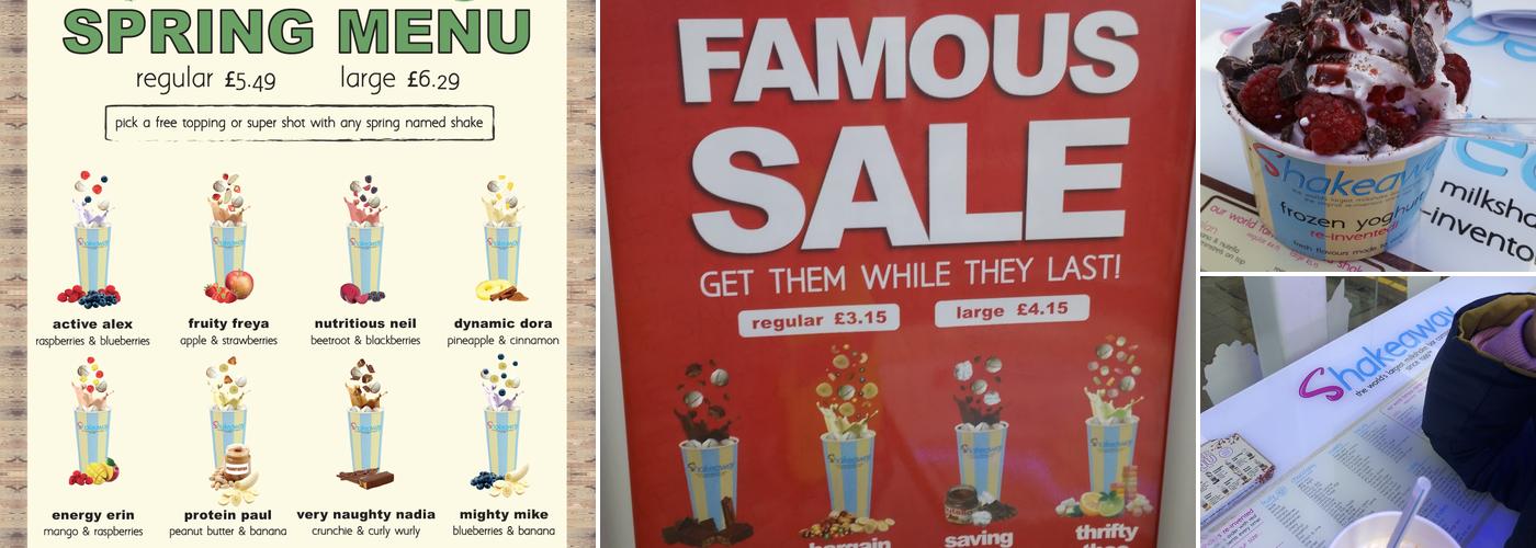 ShakeAway Kingston Menu