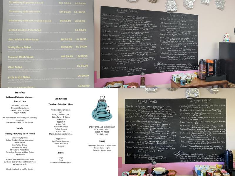 Cabot Cafe And Cake Corner Menu