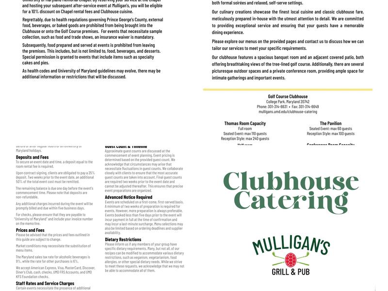 Mulligan’s Grill and Pub Menu