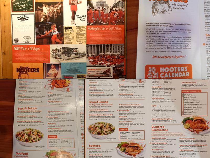 Hooters Menu