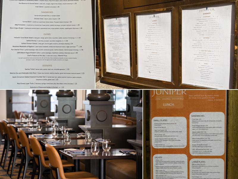 JUNIPER RESTAURANT Menu