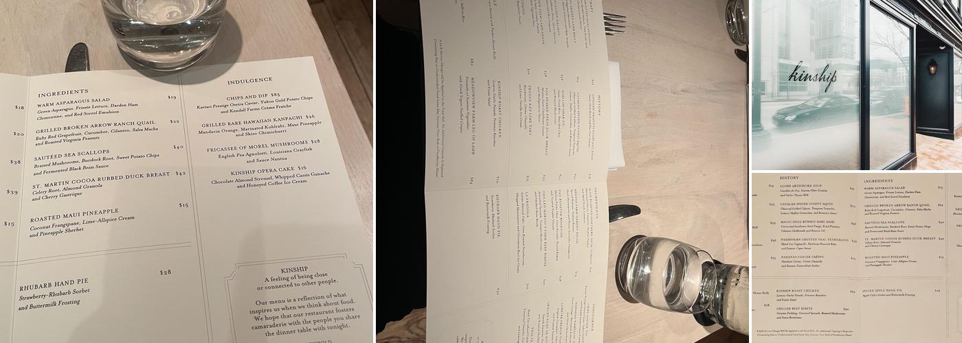 Kinship Menu