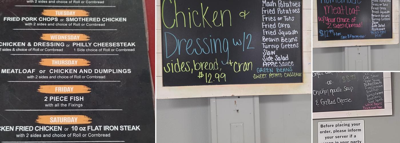 Martha Jean's Diner LLC Menu