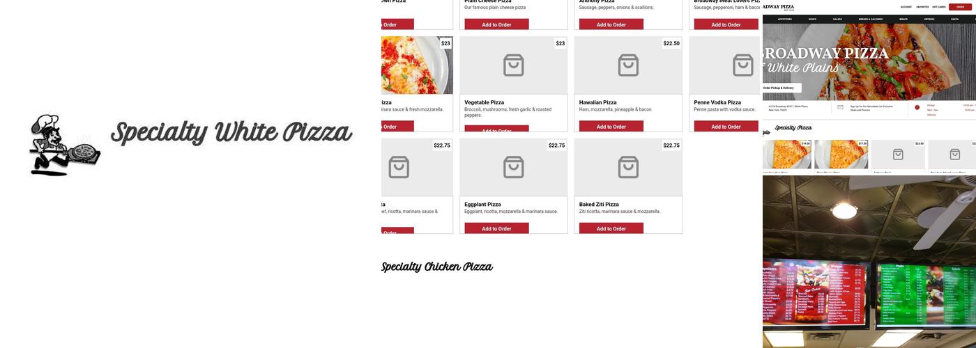 Broadway Pizzeria of White Plains Menu