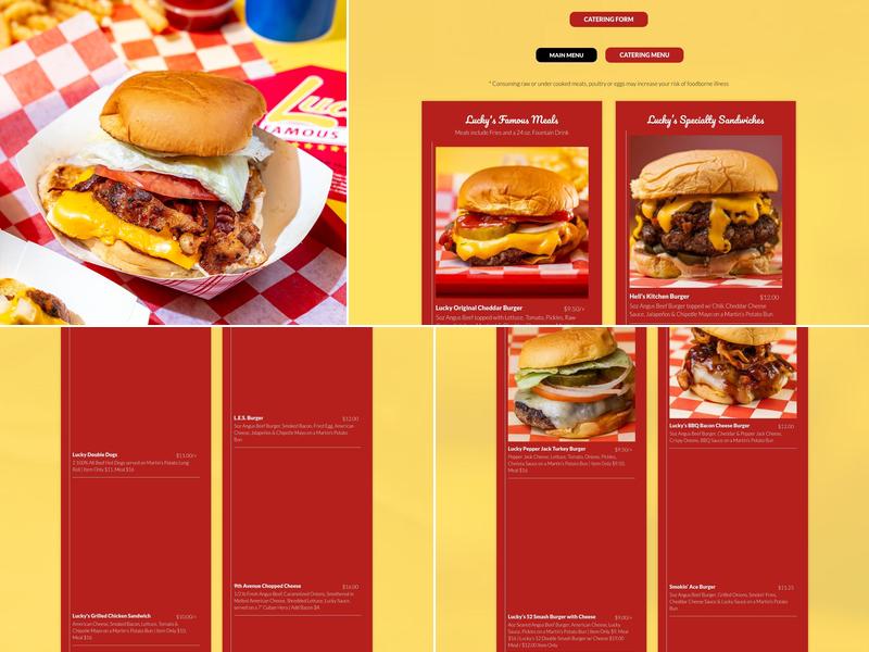 Lucky's Famous Burgers Menu