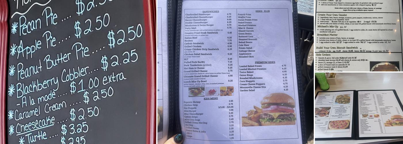 Cave-In-Rock State Park Restaurant Menu