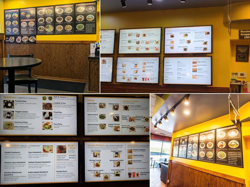 Sahara Mediterranean Food Menu