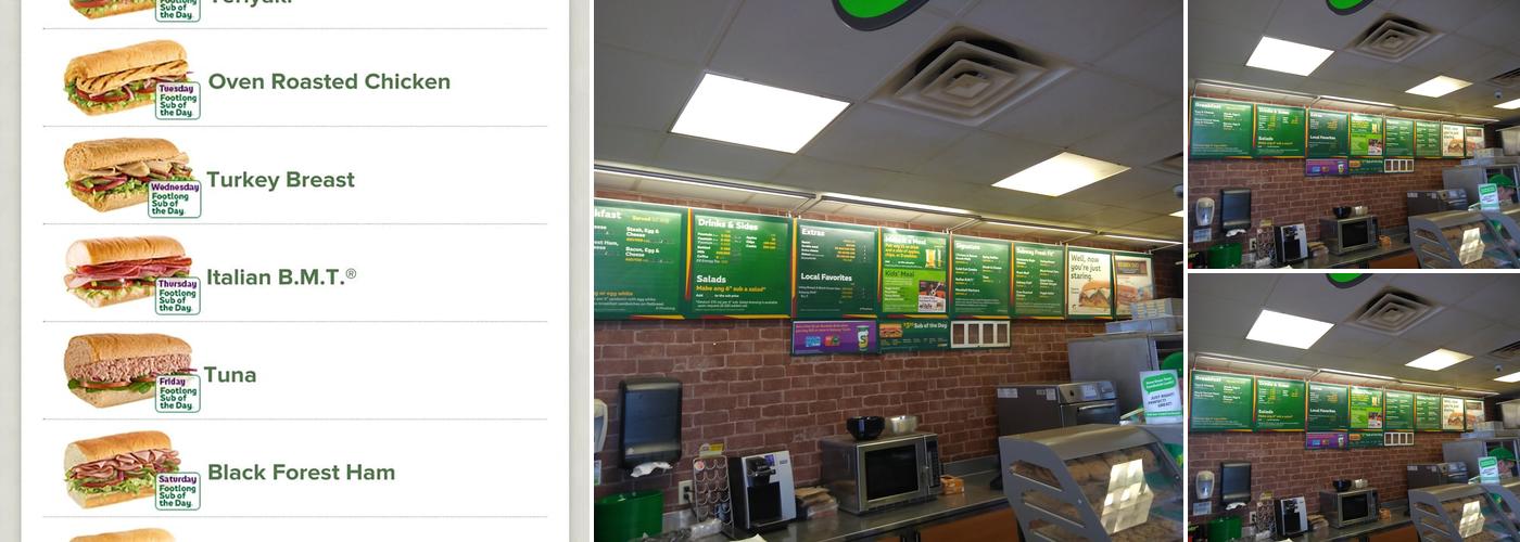 Subway Menu