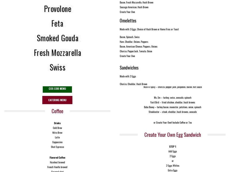 Lenny's Bagels Menu