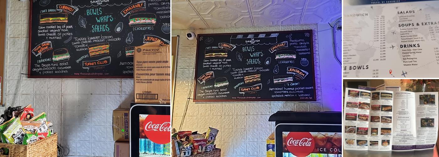 The Sandwich Shop Menu