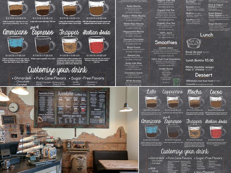 Jumble Coffee Co. Asbury Menu