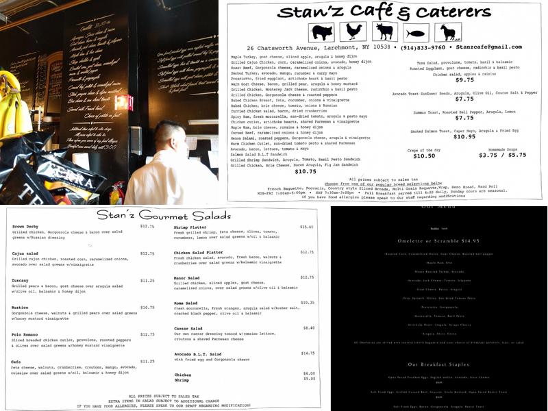 Stan'z Cafe Menu