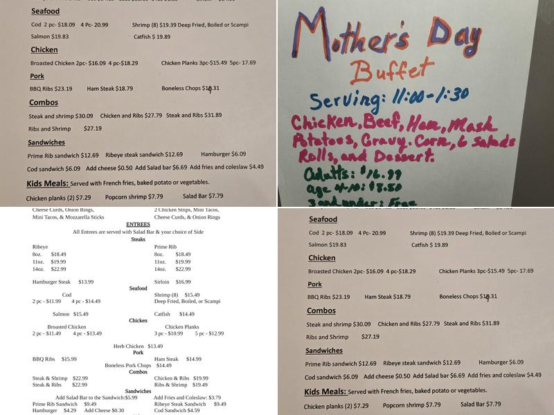 Kalmes Club 528 Menu