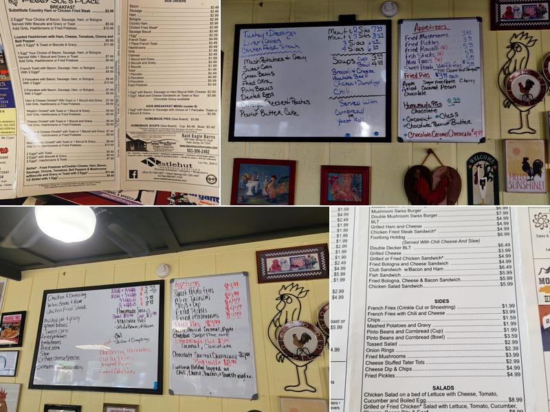 Peggy Sue's Place Menu