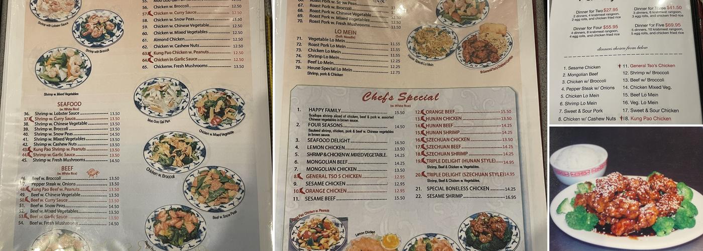 Great Wall Menu
