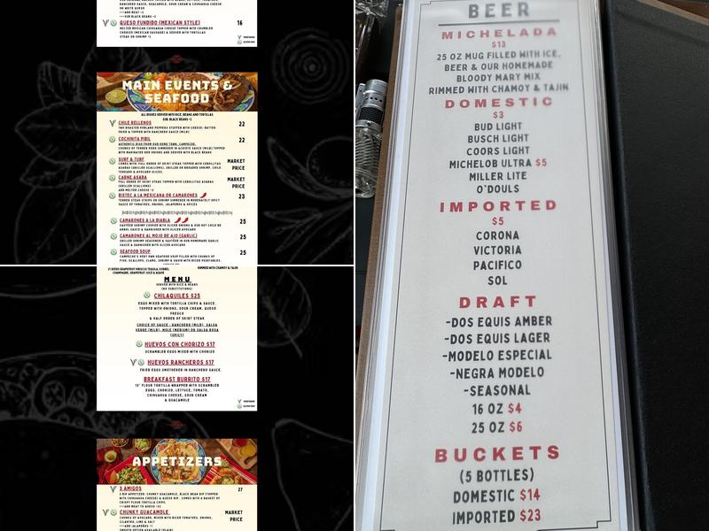 Campeche Restaurant Menu