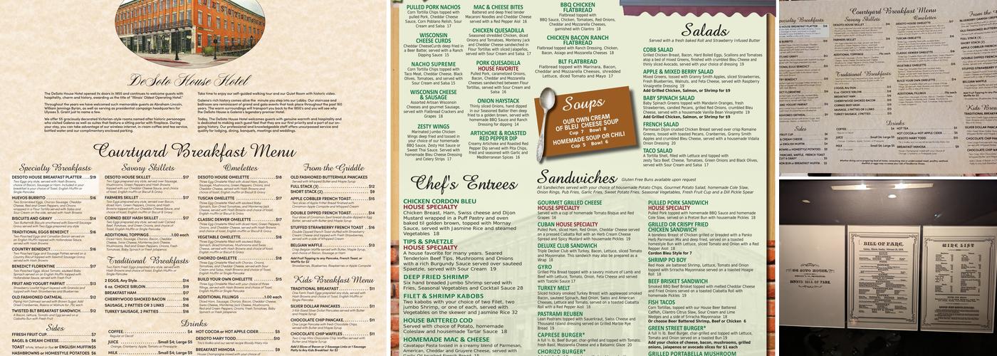 Courtyard Restaurant Menu