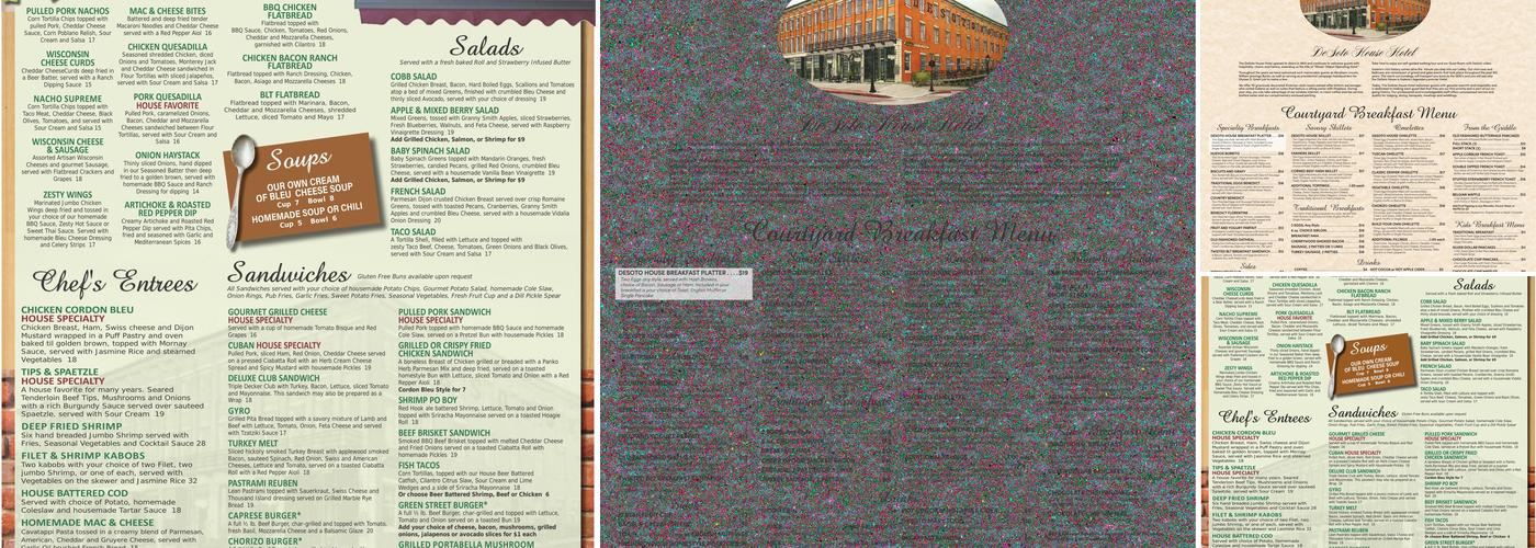 Courtyard Restaurant Menu