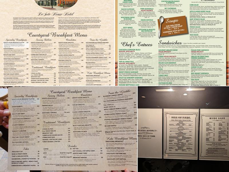 Courtyard Restaurant Menu