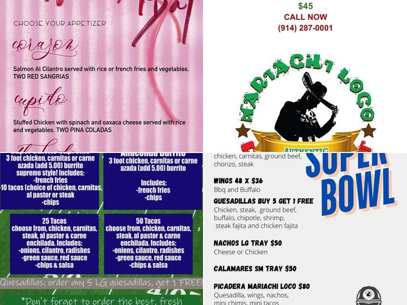 Mariachi Loco Menu