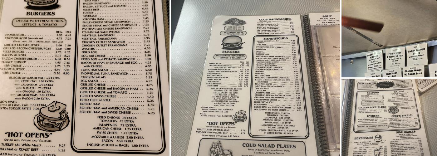 Star Diner Menu