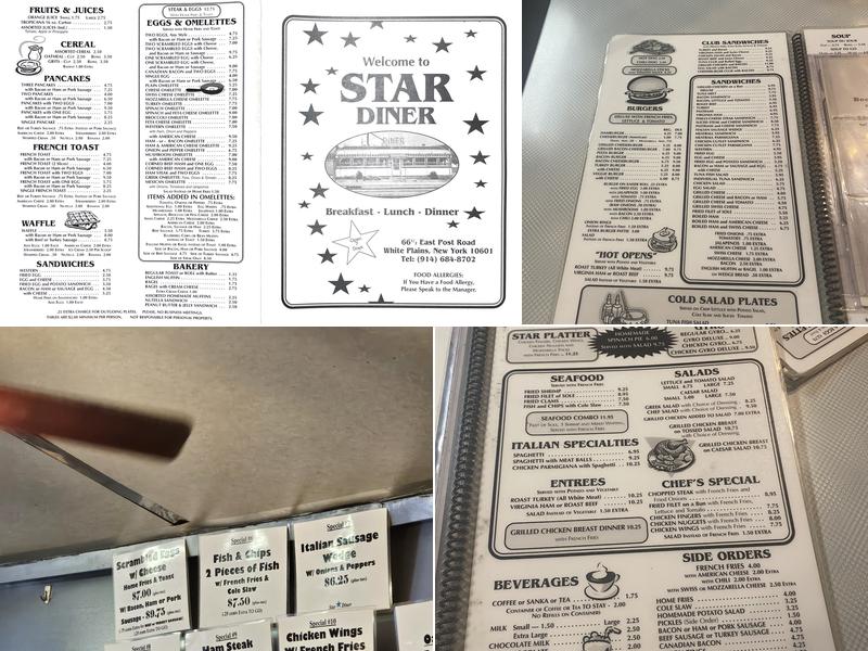 Star Diner Menu