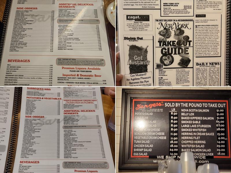 Sarge’s Delicatessen & Diner Menu