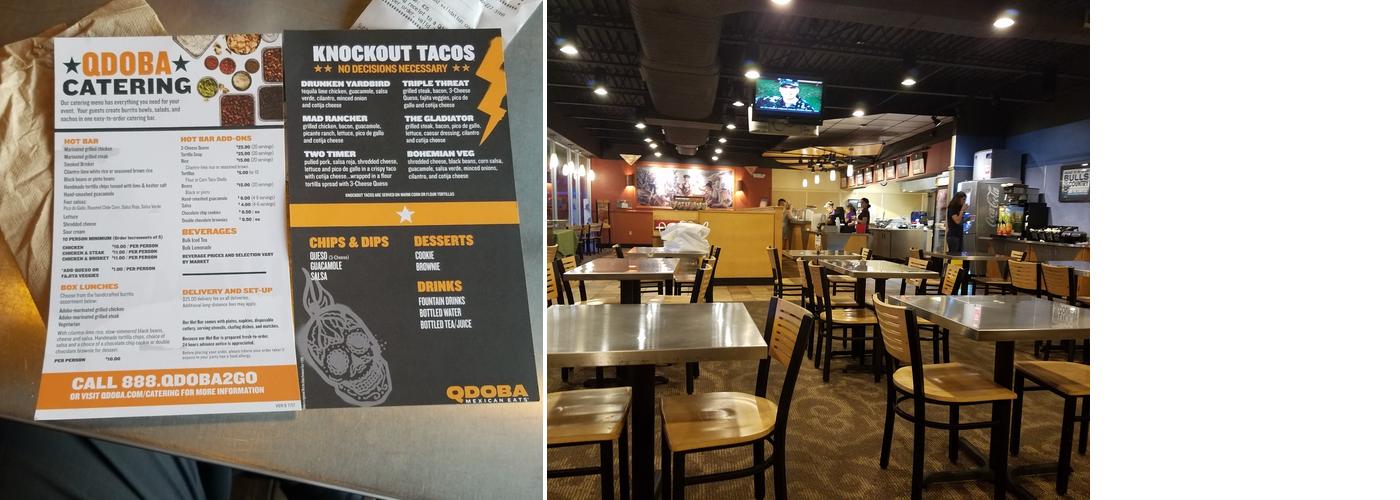 QDOBA Mexican Eats Menu