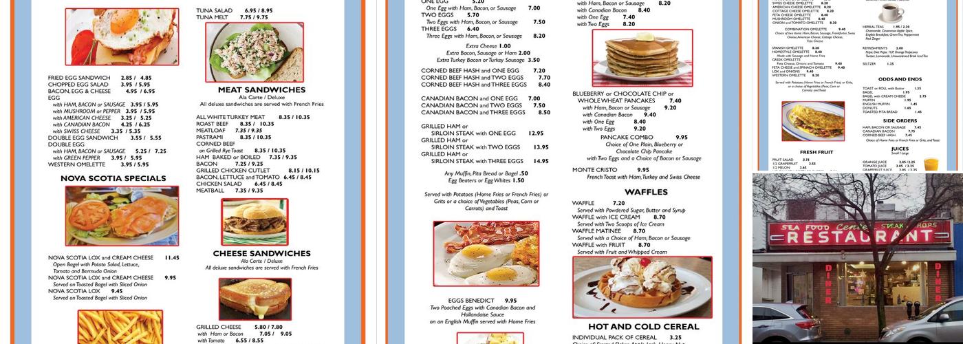 Hastings Center Diner Menu