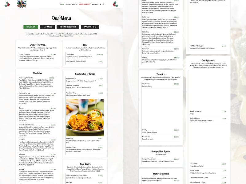 Lindenwood Diner Menu