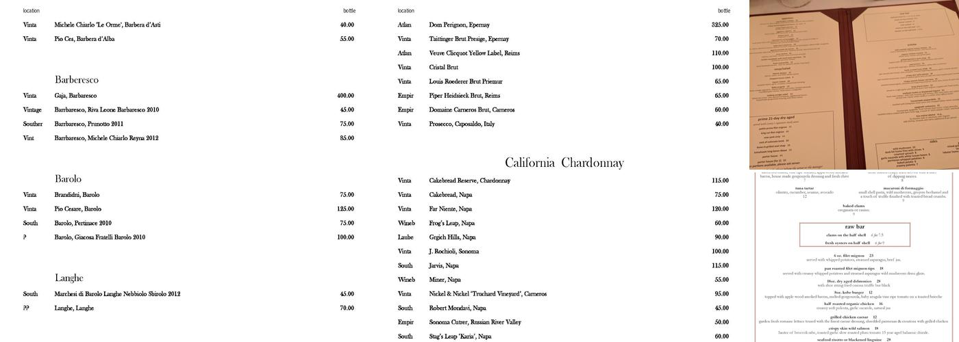 Lenny's Steakhouse Menu