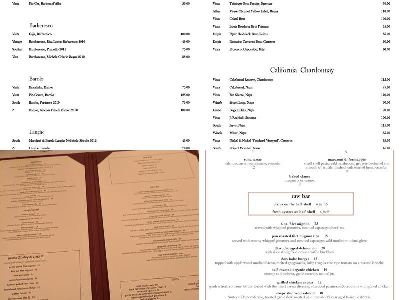 Lenny's Steakhouse Menu