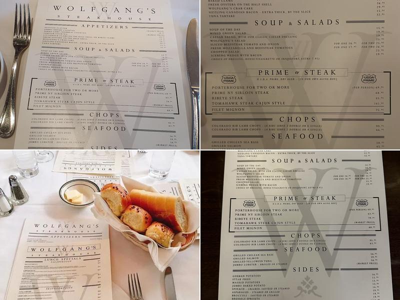 Wolfgang's Steakhouse Menu