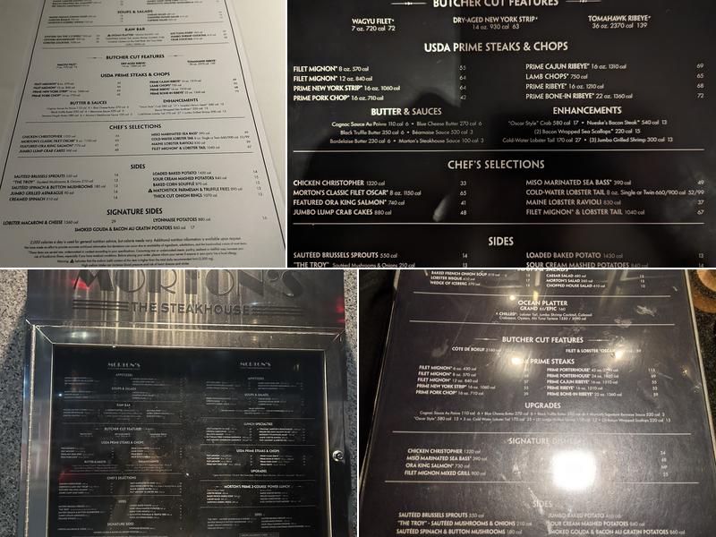Morton's The Steakhouse Menu