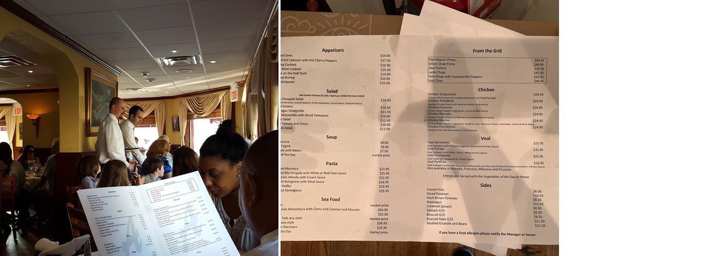 Alex's Bar and Grille Menu